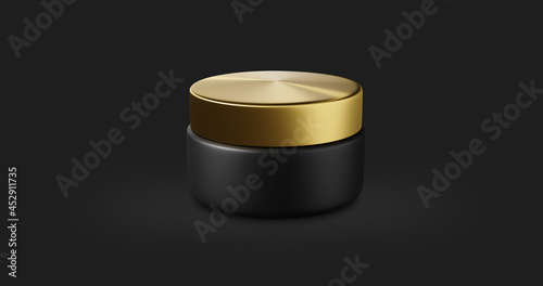 Premium Realistic Cosmetic Cream Can. 3D illustration with work path in image file.