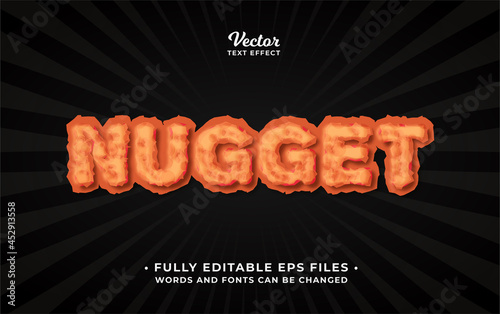 fried chicken text effect editable eps cc