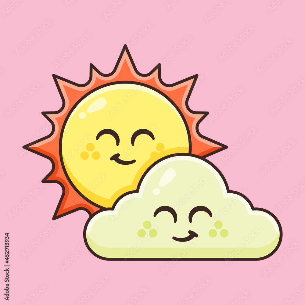 Cute Sunshine with Cute Cloud.