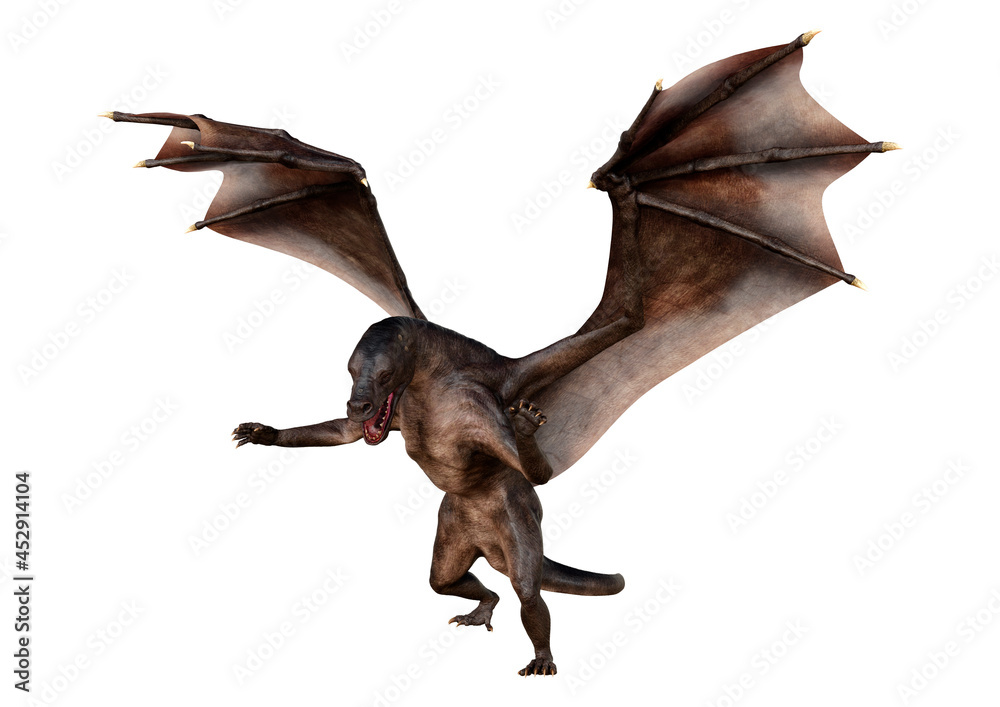 Obraz premium 3D Rendering Fairy Tale Dragon on White