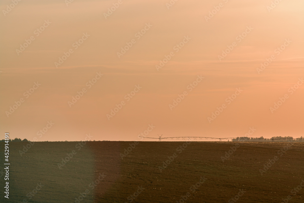 Irrigation system in the fields of Central Russia Irrigation system in the fields of Central Russia