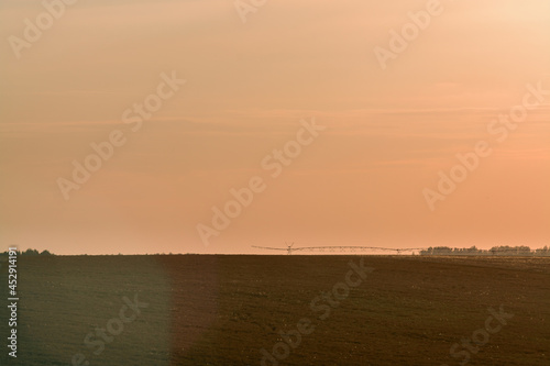 Irrigation system in the fields of Central Russia
