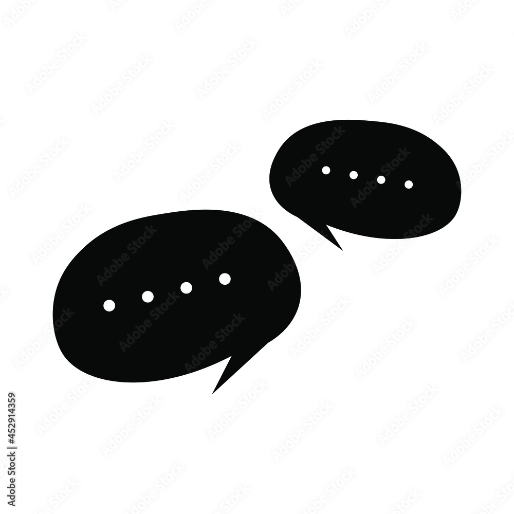 Blank Empty White Speech Bubbles, Talk bubble speech icon, Chat on line symbol template