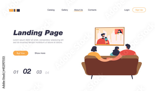 Boyfriend secretly cheating on girlfriend. Couple with friend watching news on sofa, man holding hands with other woman flat vector illustration. Betrayal, cheating concept for banner, website design