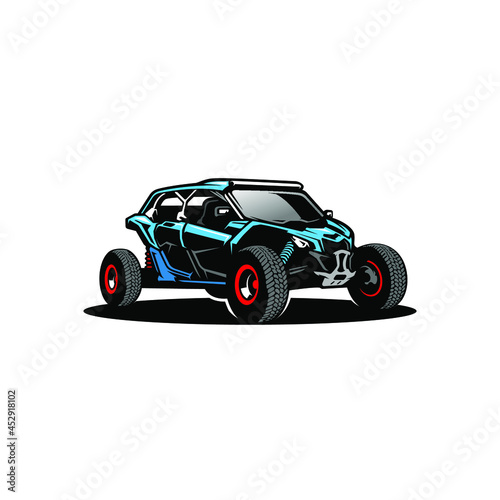 off road atv utv buggy isolated vector