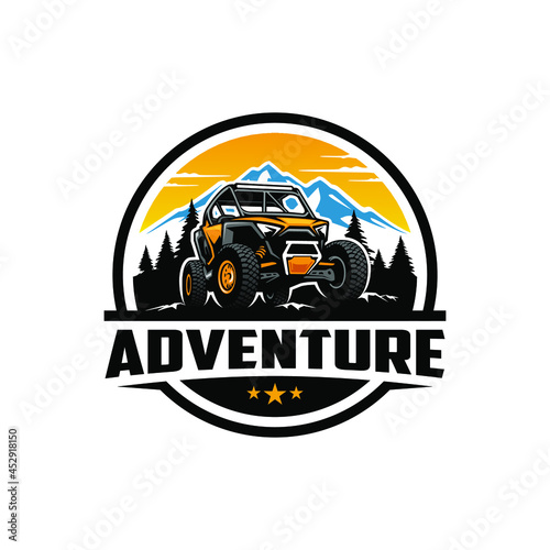 off road adventure atv utv buggy logo design photo