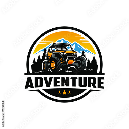 off road adventure atv utv buggy logo design