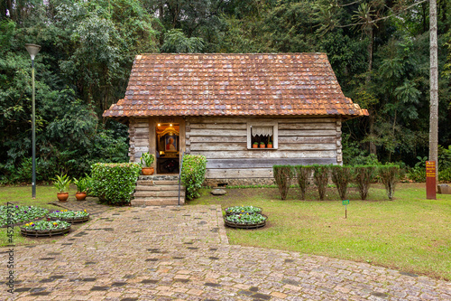 wooden house in the forest