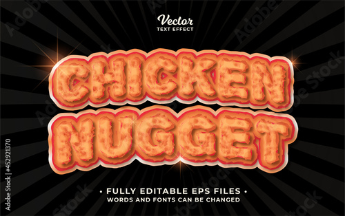 fried chicken text effect editable eps cc