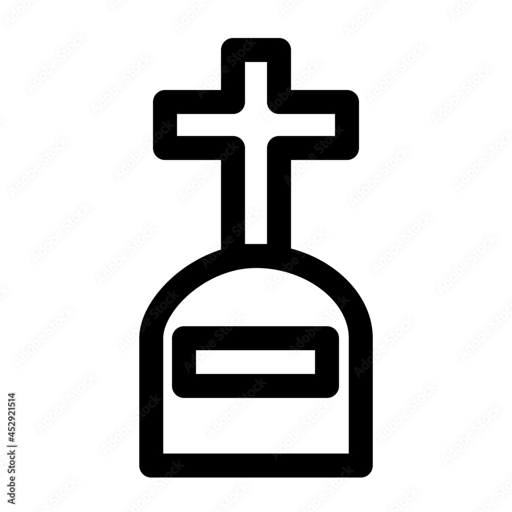 Grave Line Icon Vector Grave Line Icon Vector