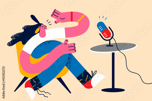 Blogger, speaker and radio host concept