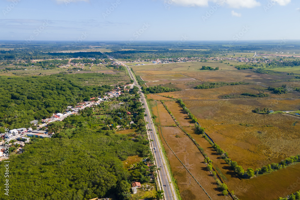 Fototapeta premium . Cidade de Mucuri, no sul da Bahia na região nordeste do Brasil.