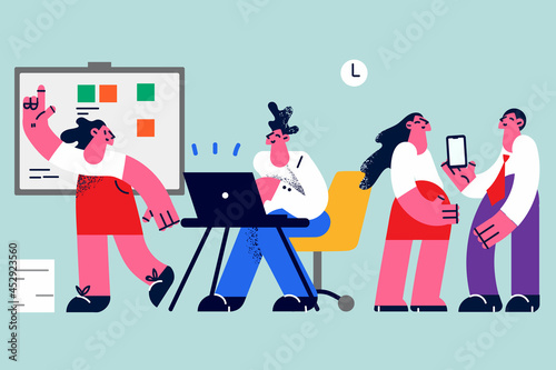Colleagues working in office concept