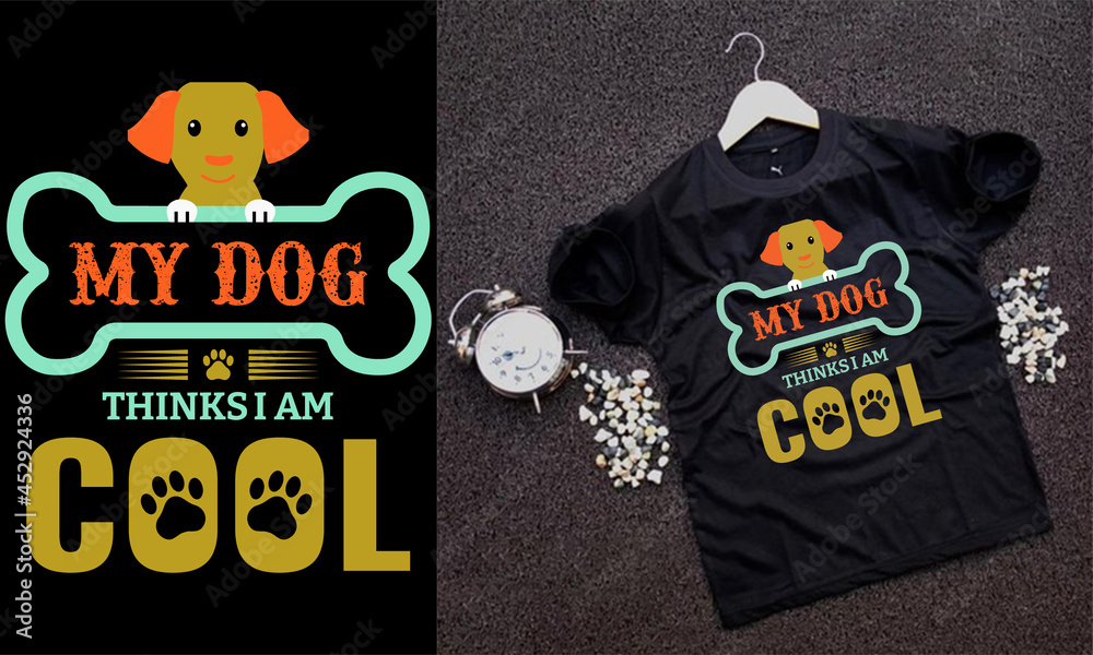 Obraz premium funny dog simple attractive t-shirts