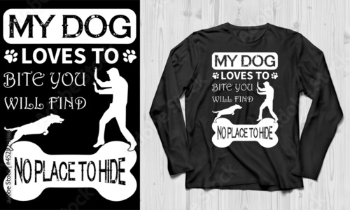 Funny & Dog Bite attractive t-shirts photo