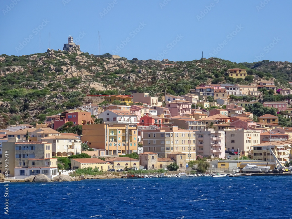 Sailing into the harbour of La Maddalena