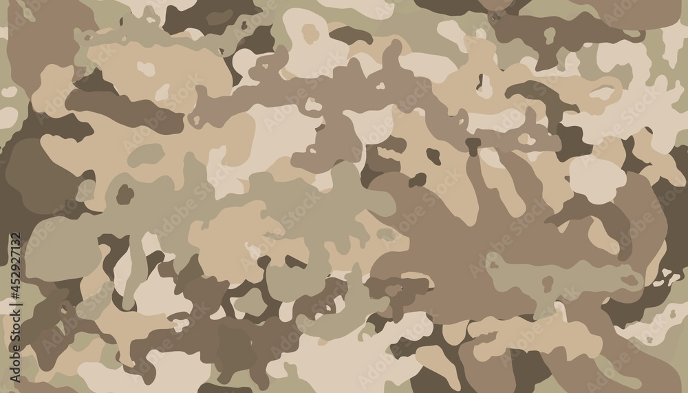 Seamless camouflage - desert camo - obrazy, fototapety, plakaty 
