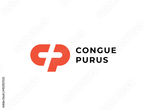 Free Download CP. Monogram of two letters CP. Simple minimal logo design. Vector illustration template.
 - GFXLoad