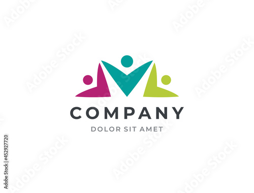 Family sumbol. People logo design.
