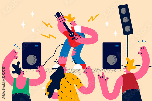 Rock guitar music and concert concept