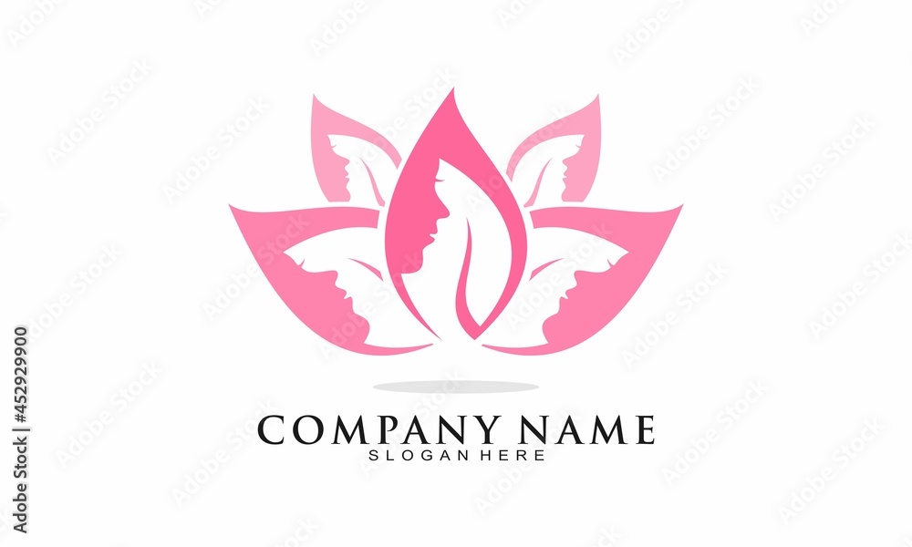 Obraz premium Flower beauty vector logo