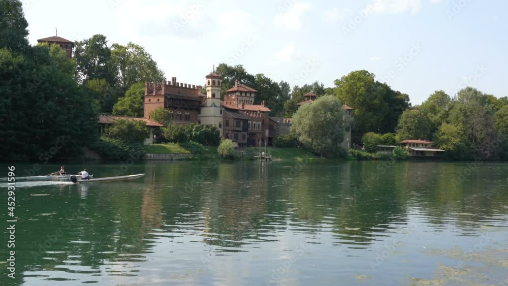Borgo Medievale on river Po, Turin, Piedmont, Italy Borgo Medievale on river Po, Turin, Piedmont, Italy