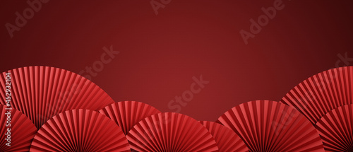 Chinese style abstract red background for product presentation posters  brochure banners greetings card invitation.3d rendering illustration
