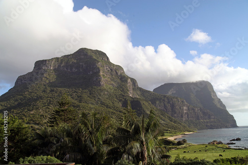 View of Mounts Gower and Lidgbird, Lord Howe Island Australia
 photo