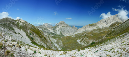 Slika na platnu Pizzo Intermesoli mountain and valley panoramic view on the top of the mountain
