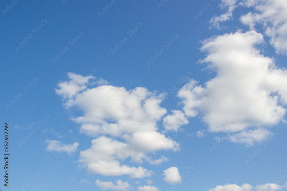 Fototapeta premium blue sky with white clouds natural background