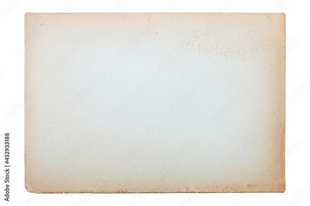 Old yellowed isolated kraft paper texture