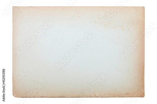 Old yellowed isolated kraft paper texture