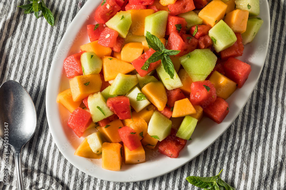 Healthy Homemade Melon Salad Healthy Homemade Melon Salad