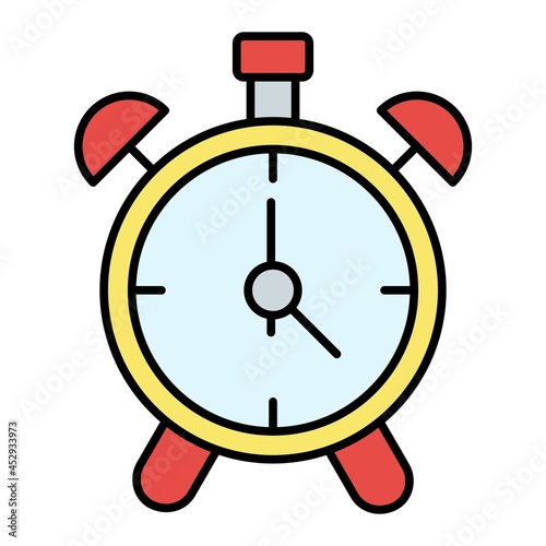 Vector Alarm Filled Outline Icon Design