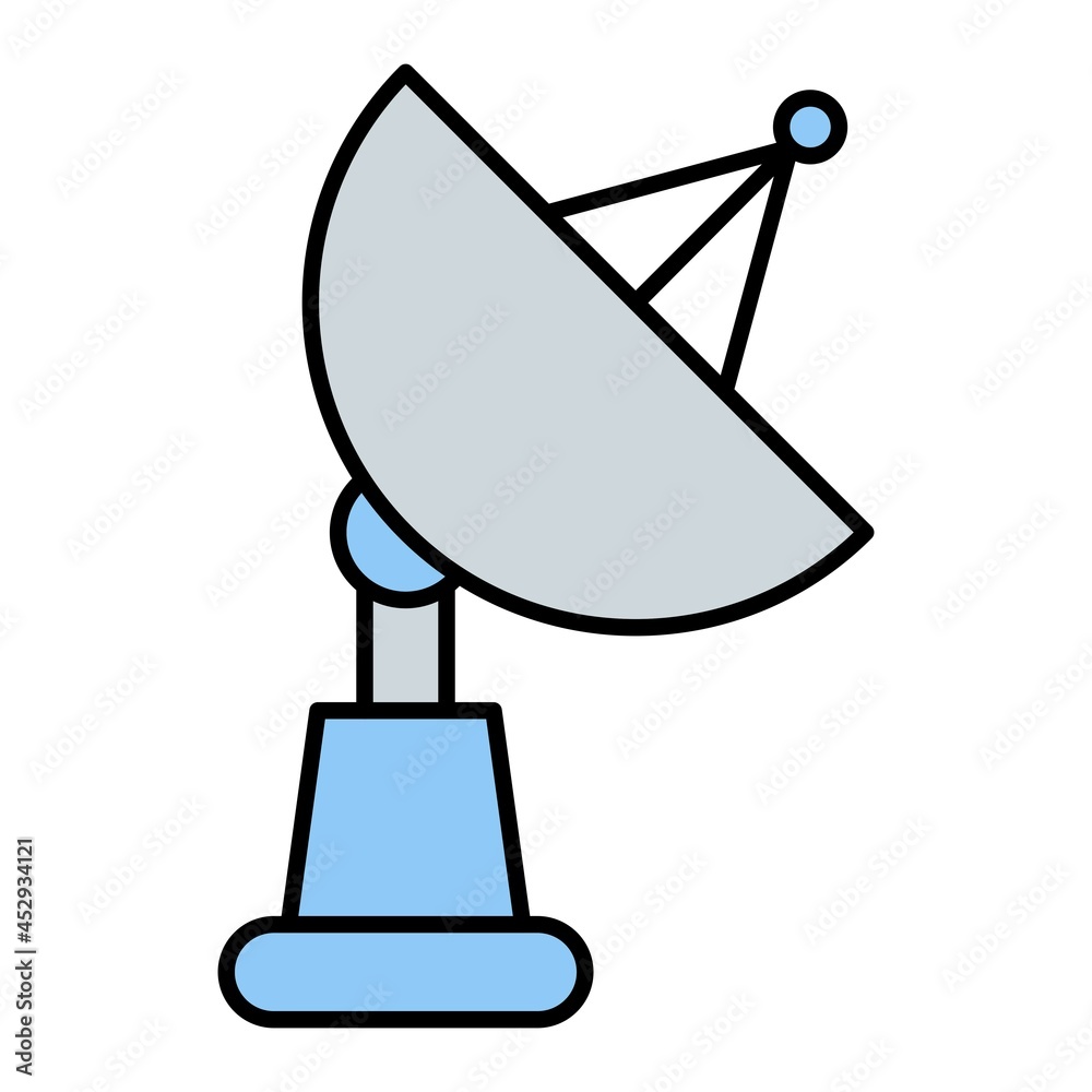 Vector Satellite Dish Filled Outline Icon Design Vector Satellite Dish Filled Outline Icon Design