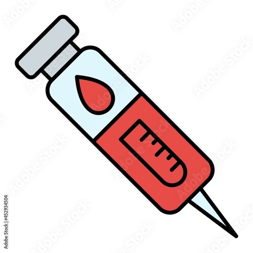 Vector Blood Lancet Filled Outline Icon Design