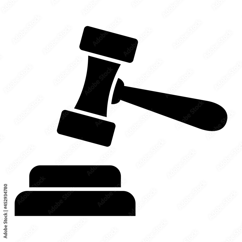 Vector Auction Glyph Icon Design