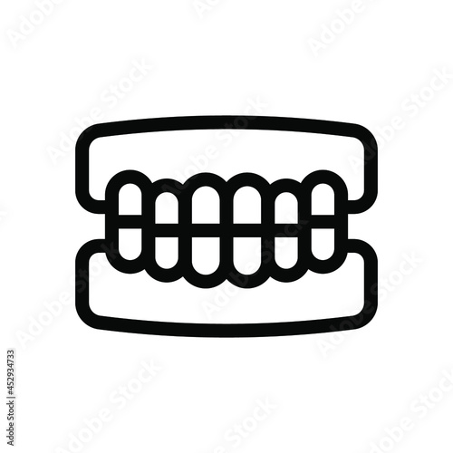 denture icon illustration vector graphic