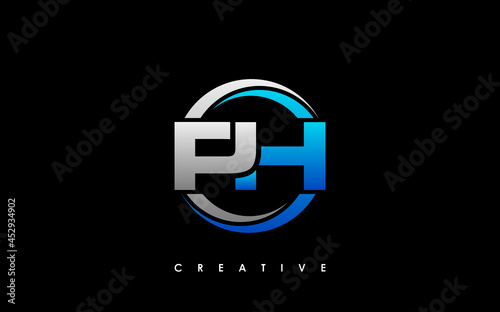 PH Letter Initial Logo Design Template Vector Illustration