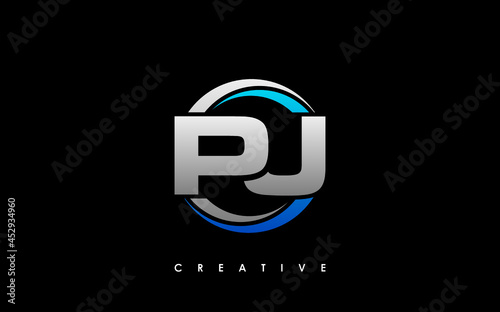 PJ Letter Initial Logo Design Template Vector Illustration