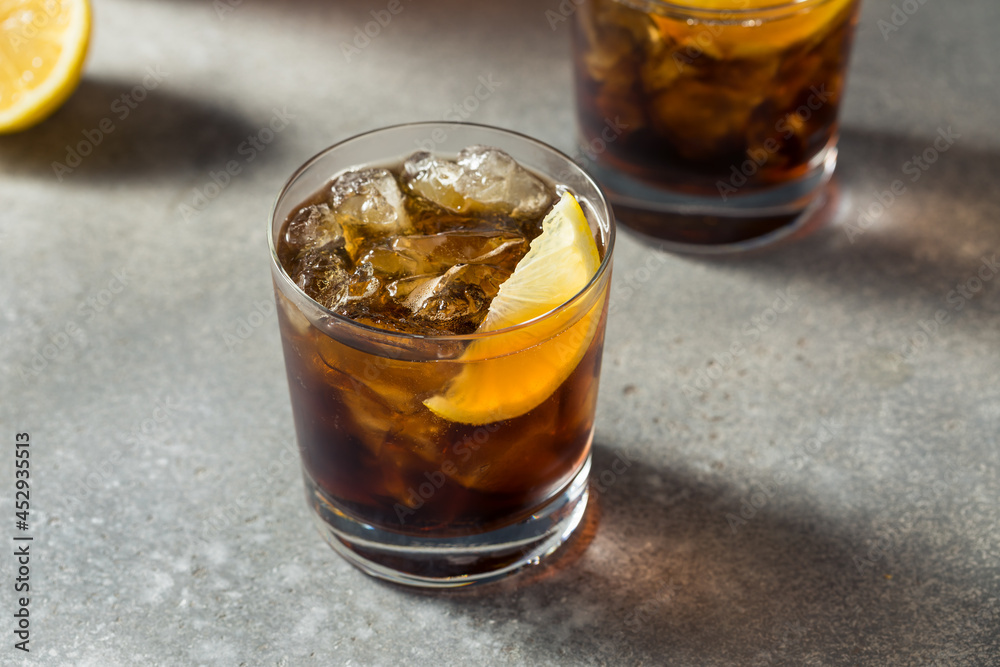 Boozy Cold Bourbon Whiskey and Cola Boozy Cold Bourbon Whiskey and Cola