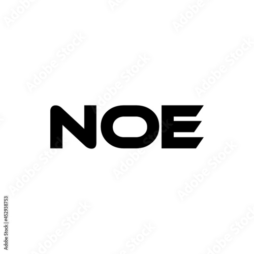 NOE letter logo design with white background in illustrator, vector logo modern alphabet font overlap style. calligraphy designs for logo, Poster, Invitation, etc.
