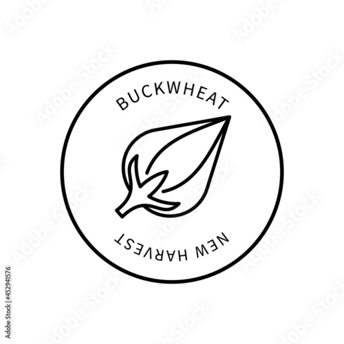 Line Icon Buckwheat In A Simple Style. New Harvest. Vector sign in a simple style isolated on a white background.