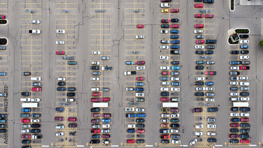 view of a parking lot from above view of a parking lot from above