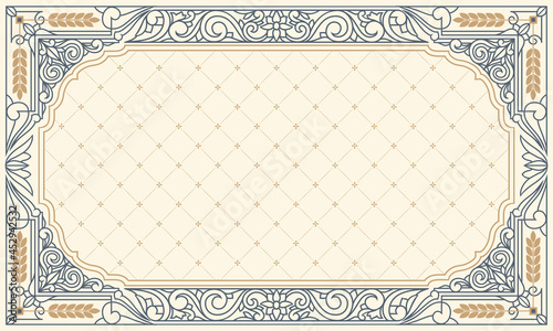 Vintage ornate elegant decorative card