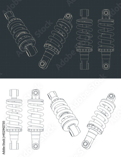 Bike shock absorber blueprints