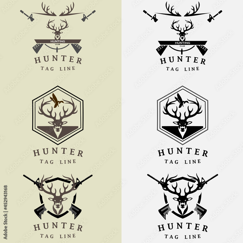 Naklejka premium Dear head logo vector template. suitable for company logo, print, digital, icon, apps, and other marketing material purpose