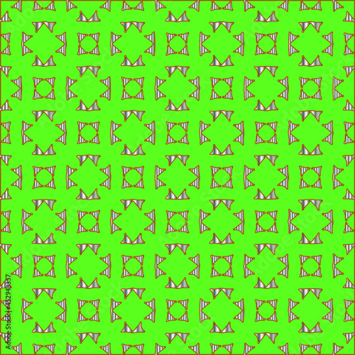 metal pattern on a green background. pattern for fabric, wallpaper, packaging. Decorative print.