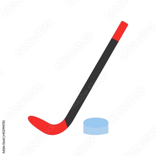 Photography Ice Hockey Flat Vector Line Icon Design