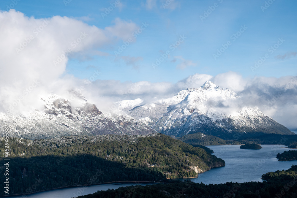 snow covered mountains